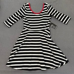 Express Black White Striped Dress Womens Small